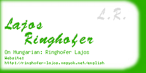 lajos ringhofer business card